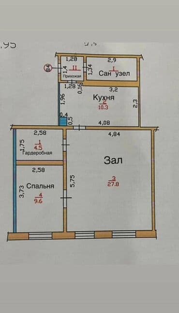2 бөлмө, 60 м², Жеке план, 1 кабат, Евроремонт lalafo.kg да 2 бөлмө, 60 м², Жеке план, 1 кабат, Евроремонт