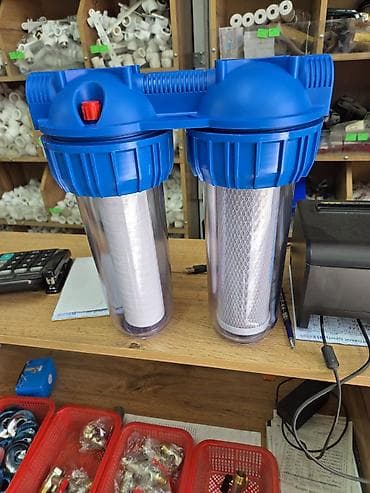 Фильтры для душа: Двухколбовый магистральный фильтр для холодной воды Sutex 10" at lalafo.kg — 3 Фильтры для душа: Двухколбовый магистральный фильтр для холодной воды Sutex 10" — 3