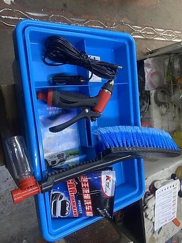 Портативный комплект для мойки автомобилей, включающий электрический at lalafo.kg Портативный комплект для мойки автомобилей, включающий электрический