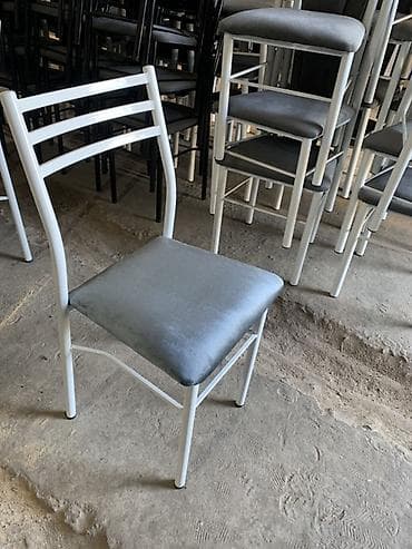 Кафе, ресторандар үчүн отургуч, Темир, түсү - Ак lalafo.kg да — 6 Кафе, ресторандар үчүн отургуч, Темир, түсү - Ак — 6