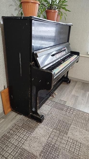 Пианино вертикальное, черный корпус. Классическая акустическая модель at lalafo.kg Пианино вертикальное, черный корпус. Классическая акустическая модель