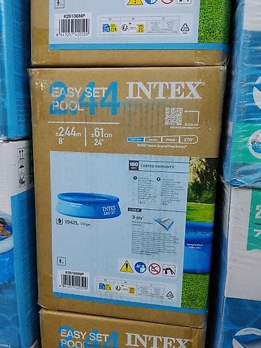 Надувной каркасный бассейн Intex Easy Set 244×61 см (модель #28106NP) at lalafo.kg Надувной каркасный бассейн Intex Easy Set 244×61 см (модель #28106NP)