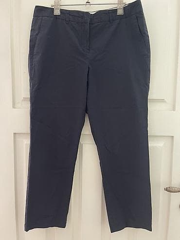 Классические женские брюки-чинос темно-синего цвета. Характеристики at lalafo.kg Классические женские брюки-чинос темно-синего цвета. Характеристики