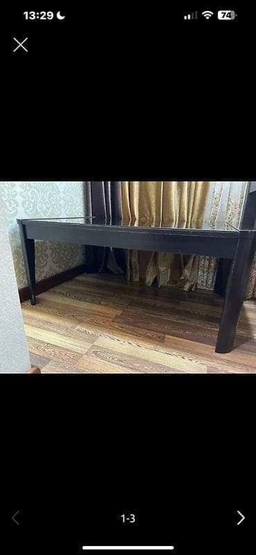 Бычуучу столдор: Стол журнальный/консольный с глянцевой столешницей - Материал lalafo.kg да — 2 Бычуучу столдор: Стол журнальный/консольный с глянцевой столешницей - Материал — 2