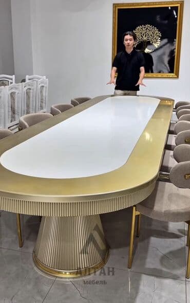 Стол для зала, Новый, Не раскладной, Овальная at lalafo.kg Стол для зала, Новый, Не раскладной, Овальная