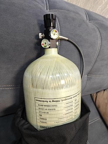 Композитный балон 9л. Для псп(pcp) с заправочной станцией. 2011год at lalafo.kg Композитный балон 9л. Для псп(pcp) с заправочной станцией. 2011год