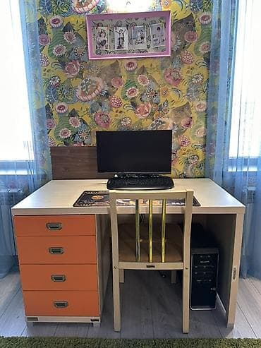 Комплект парты и стула, цвет - Оранжевый at lalafo.kg Комплект парты и стула, цвет - Оранжевый