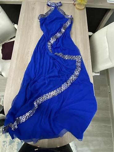 Вечернее платье, Классическое, Длинная модель, Шифон, Без рукавов, L, M at lalafo.kg Вечернее платье, Классическое, Длинная модель, Шифон, Без рукавов, L, M