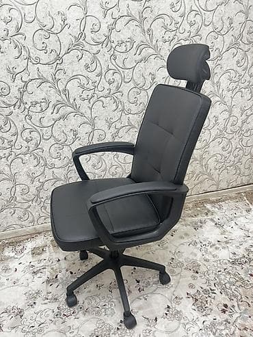 Офисное кресло, Новый, С колесиками, цвет - Черный, Экокожа, Самовывоз at lalafo.kg Офисное кресло, Новый, С колесиками, цвет - Черный, Экокожа, Самовывоз