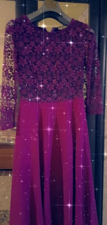 Вечернее платье, Длинная модель, С рукавами, XL at lalafo.kg Вечернее платье, Длинная модель, С рукавами, XL