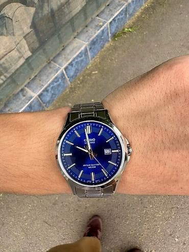 Классические часы часы, Casio, Серебро, Япония, Водонепроницаемые, Оригинал, Мужские, Б/у at lalafo.kg Классические часы часы, Casio, Серебро, Япония, Водонепроницаемые, Оригинал, Мужские, Б/у