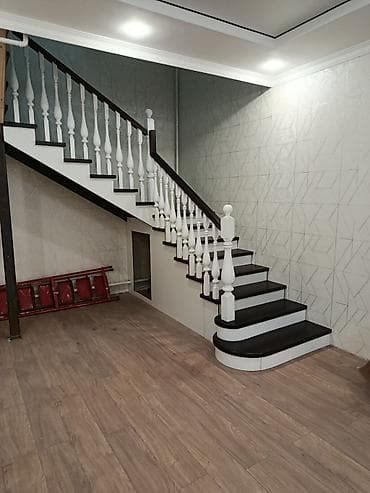 Деревянная лестница Для дома, Бесплатная доставка, Вид дерева: Кара Жыгач, Форма лестницы: П-образная, Стиль: Классический at lalafo.kg — 2 Деревянная лестница Для дома, Бесплатная доставка, Вид дерева: Кара Жыгач, Форма лестницы: П-образная, Стиль: Классический — 2