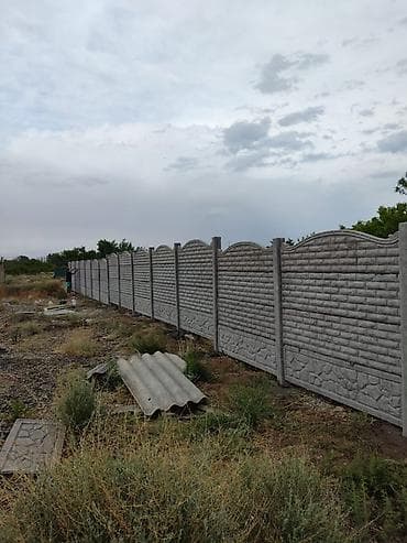 Кирпичные заборы: Панельный железобетонный забор “под камень” - Материал: армированный at lalafo.kg — 9 Кирпичные заборы: Панельный железобетонный забор “под камень” - Материал: армированный — 9