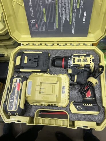 Аккумуляторный ударный шуруповёрт/дрель в кейсе Комплектация: - at lalafo.kg Аккумуляторный ударный шуруповёрт/дрель в кейсе Комплектация: -