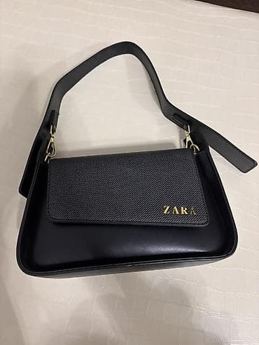 Сумка ZARA, компактная плечевая модель. - Цвет: черный с графитовой at lalafo.kg Сумка ZARA, компактная плечевая модель. - Цвет: черный с графитовой