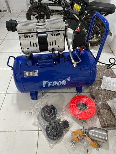 Компрессор без шумный Герой Объём: 50 литров at lalafo.kg Компрессор без шумный Герой Объём: 50 литров