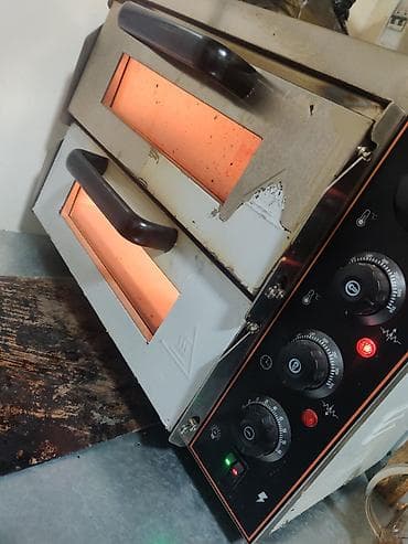 Профессиональная электрическая печь для пиццы, двухкамерная + лошка+2 at lalafo.kg Профессиональная электрическая печь для пиццы, двухкамерная + лошка+2