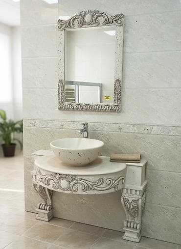 Ванна үчүн тумба, Жаңы, Раковина менен, МДФ, Акысыз жеткирүү, түсү - Саргыч боз lalafo.kg да Ванна үчүн тумба, Жаңы, Раковина менен, МДФ, Акысыз жеткирүү, түсү - Саргыч боз