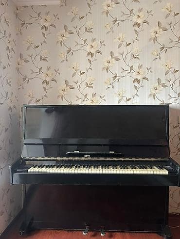 Акустическое пианино (вертикальное, «спинет»/«кабинет») в чёрном at lalafo.kg Акустическое пианино (вертикальное, «спинет»/«кабинет») в чёрном