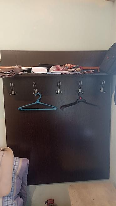 Настенная прихожая-комплект, темный венге. Состав и особенности: - at lalafo.kg Настенная прихожая-комплект, темный венге. Состав и особенности: -