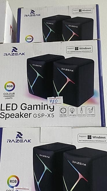 Игровые колонки Razeak GSP‑X5 - Компактная стереопара с at lalafo.kg Игровые колонки Razeak GSP‑X5 - Компактная стереопара с