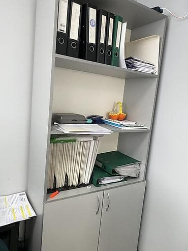 Офисный шкаф, цвет - Серый, ЛДСП at lalafo.kg Офисный шкаф, цвет - Серый, ЛДСП