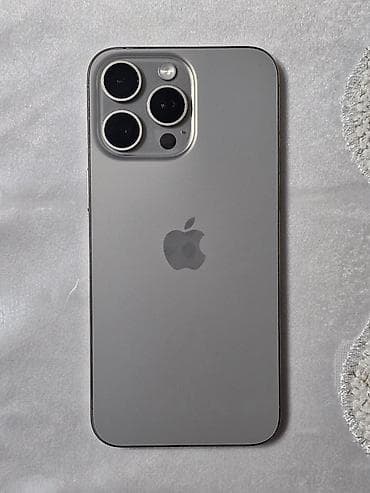 IPhone 15 Pro, Б/у, 256 ГБ, Natural Titanium, Чехол, 90 % at lalafo.kg IPhone 15 Pro, Б/у, 256 ГБ, Natural Titanium, Чехол, 90 %