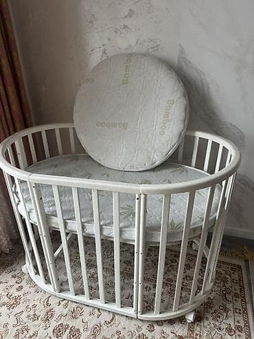 Кроватка трансформер с двумя матрасами at lalafo.kg — 1 Кроватка трансформер с двумя матрасами — 1