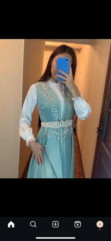 Продаю платье 👗 Одевала только 1 раз. Почти новая! Бирюзовом цвете at lalafo.kg Продаю платье 👗 Одевала только 1 раз. Почти новая! Бирюзовом цвете