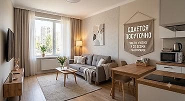 Сдается посуточно светлая и стильная студия с полноценной кухней и at lalafo.kg Сдается посуточно светлая и стильная студия с полноценной кухней и