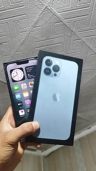 IPhone 13 Pro Max, Б/у, 512 ГБ, Синий, Зарядное устройство, Защитное стекло, Чехол, 87 % at lalafo.kg IPhone 13 Pro Max, Б/у, 512 ГБ, Синий, Зарядное устройство, Защитное стекло, Чехол, 87 %