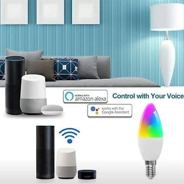 Лампочкалар: Лампочка светодиодная (свеча) E14 5W, Wifi. Умная лампочка, управление lalafo.kg да — 6 Лампочкалар: Лампочка светодиодная (свеча) E14 5W, Wifi. Умная лампочка, управление — 6