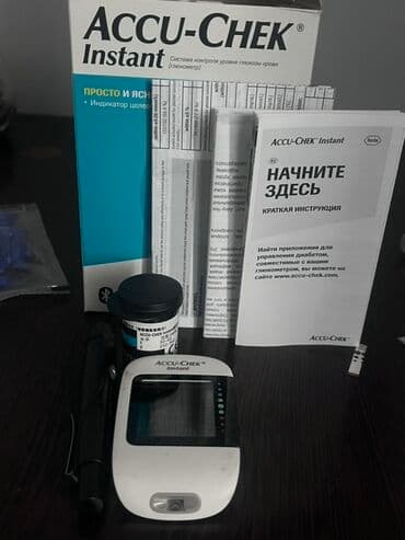 Глюкометр Accu‑Chek Instant — комплект для самоконтроля уровня глюкозы at lalafo.kg Глюкометр Accu‑Chek Instant — комплект для самоконтроля уровня глюкозы