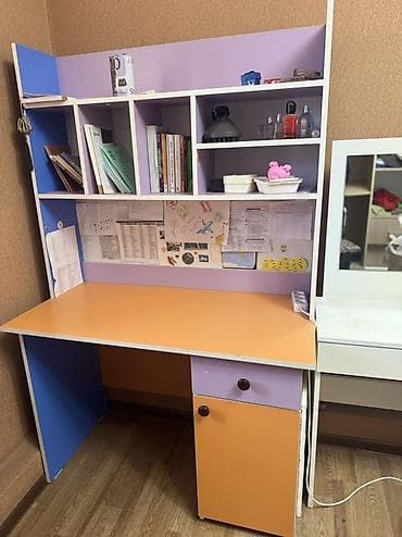 Офис эмереги: Письменный стол со стеллажом - Функциональный рабочий комплекс: стол lalafo.kg да — 1 Офис эмереги: Письменный стол со стеллажом - Функциональный рабочий комплекс: стол — 1