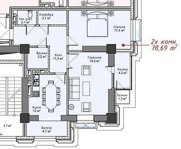 Oldsmobile: 2 комнаты, 79 м², Элитка, 14 этаж at lalafo.kg — 2 Oldsmobile: 2 комнаты, 79 м², Элитка, 14 этаж — 2