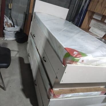 Односпальная кровать, Новый, С матрасом, длина - 190 см at lalafo.kg Односпальная кровать, Новый, С матрасом, длина - 190 см