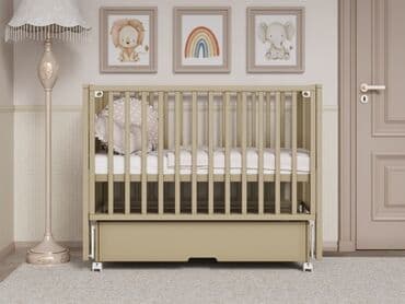 Детская приставная кроватка, Новый, С колесиками, В рассрочку at lalafo.kg Детская приставная кроватка, Новый, С колесиками, В рассрочку