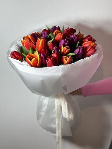 Бонбоньерки: Яркий букет тюльпанов в дизайнерской упаковке. 15шт - 2400с 21шт - at lalafo.kg — 7 Бонбоньерки: Яркий букет тюльпанов в дизайнерской упаковке. 15шт - 2400с 21шт - — 7