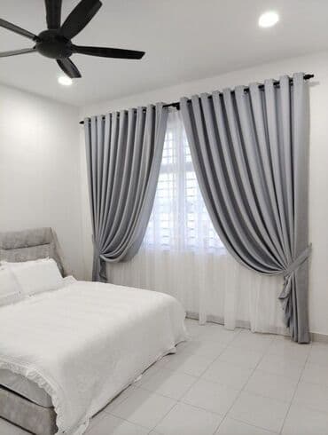 Комплект штор, Шелк, Магнитные, Монтаж без сверления, С вышивкой, Изготовление на заказ, Новый, Для балкона, Для беседки, Для ванной и душа at lalafo.kg Комплект штор, Шелк, Магнитные, Монтаж без сверления, С вышивкой, Изготовление на заказ, Новый, Для балкона, Для беседки, Для ванной и душа