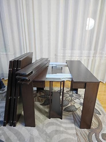 Бычуучу столдор: Трансформер үстөлү Ашкана үчүн, Стол китеби, түсү - Күрөң lalafo.kg да — 3 Бычуучу столдор: Трансформер үстөлү Ашкана үчүн, Стол китеби, түсү - Күрөң — 3