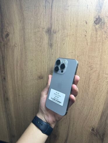 IPhone 15 Pro, Б/у, 256 ГБ, Natural Titanium, Защитное стекло, Чехол, В рассрочку, 91 % at lalafo.kg IPhone 15 Pro, Б/у, 256 ГБ, Natural Titanium, Защитное стекло, Чехол, В рассрочку, 91 %