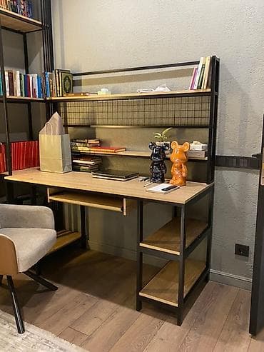 Офис эмереги: Современный письменный стол с оригинальным дизайном. Столешница lalafo.kg да — 9 Офис эмереги: Современный письменный стол с оригинальным дизайном. Столешница — 9