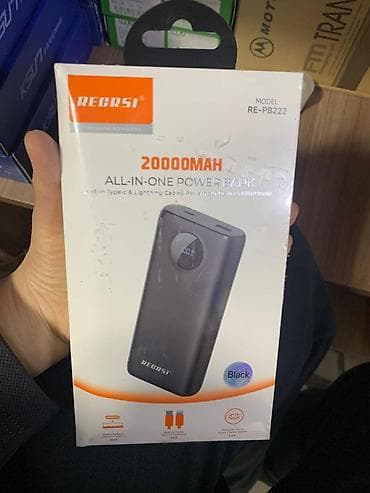 Повербанк RECRSI RE-PB222, 20000 мА·ч (Black) - Емкость at lalafo.kg Повербанк RECRSI RE-PB222, 20000 мА·ч (Black) - Емкость