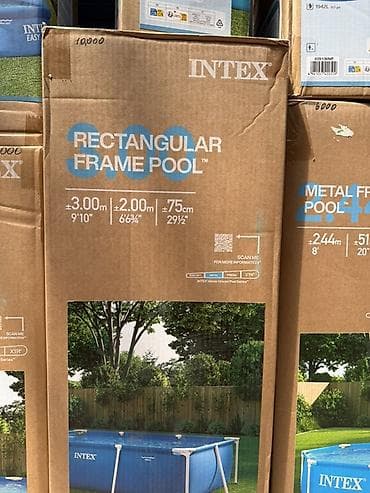 Каркасный прямоугольный бассейн Intex - Серия: Rectangular Frame Pool lalafo.kg да Каркасный прямоугольный бассейн Intex - Серия: Rectangular Frame Pool