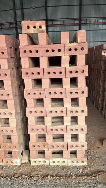 Пустотелый, дырчатый, Жженый кирпич, Полублок, 250×120×88 at lalafo.kg Пустотелый, дырчатый, Жженый кирпич, Полублок, 250×120×88