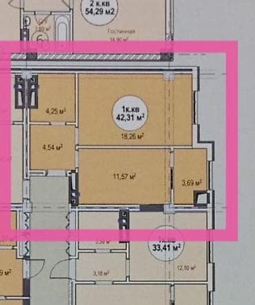 1 комната, 43 м², Элитка, 4 этаж, Готовая ПСО (под самоотделку) at lalafo.kg 1 комната, 43 м², Элитка, 4 этаж, Готовая ПСО (под самоотделку)