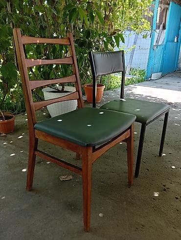 Два стула разного типа. В идеальном состоянии 1) Деревянный at lalafo.kg Два стула разного типа. В идеальном состоянии 1) Деревянный