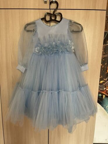 Детское платье, цвет - Голубой, Б/у at lalafo.kg Детское платье, цвет - Голубой, Б/у