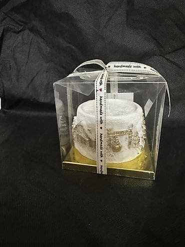 Новогодняя декоративная свеча в подарочной упаковке ручной at lalafo.kg Новогодняя декоративная свеча в подарочной упаковке ручной