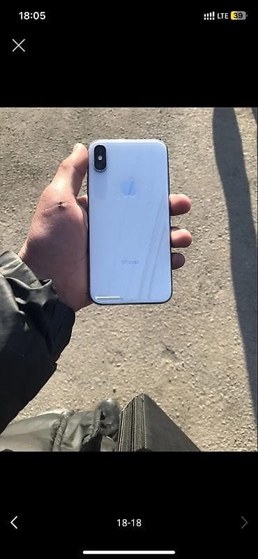 IPhone X, Б/у, 64 ГБ, Белый, Чехол, 100 % at lalafo.kg IPhone X, Б/у, 64 ГБ, Белый, Чехол, 100 %